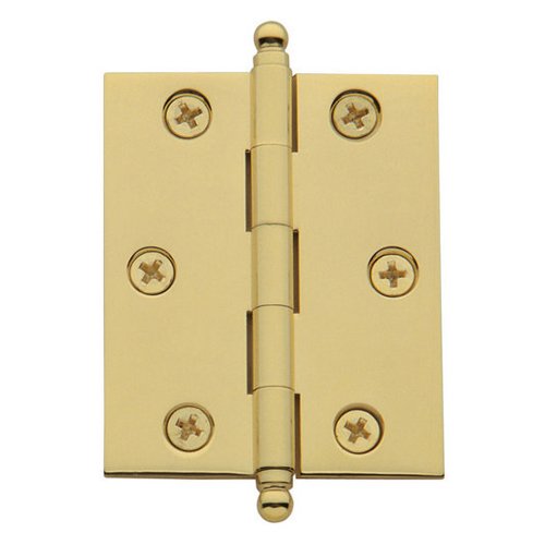 Baldwin 2 1/2" Cabinet Hinge with Ball Tip in Polished Brass