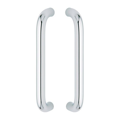 Baldwin 8" Centers Back to Back Door Pull in Polished Chrome