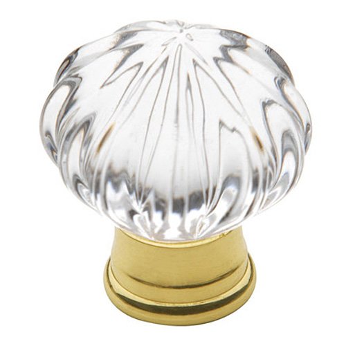 Baldwin 1 3/8" Diameter Riveted Crystal Knob in Polished Brass
