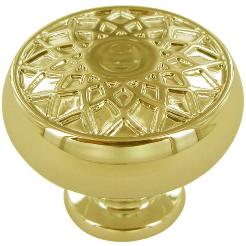 Baldwin 1 1/4" Diameter Couture A Knob in Polished Brass