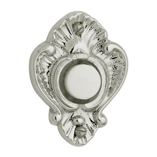 Baldwin 2" x 1 1/2" Victorian Bell Button in Polished Nickel