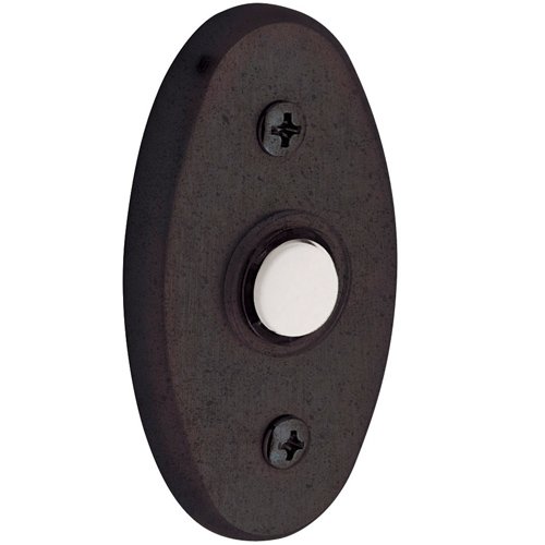 Baldwin 3" x 1 3/4" Oval Bell Button in Distressed Venetian Bronze