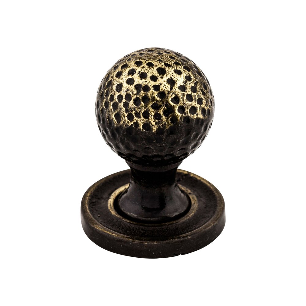 Top Knobs Paris Mottled 1 1/4" w/Backplate Diameter Mushroom Knob in Dark Antique Brass