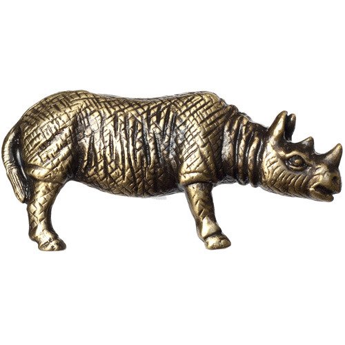 Big Sky Hardware Rhino Knob in Antique Brass