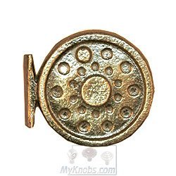 Novelty Hardware Fly Fishing Reel Knob in Antique Brass