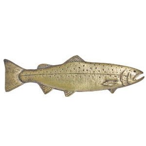 Novelty Hardware Long Trout Handle (Facing Right) in Antique Copper