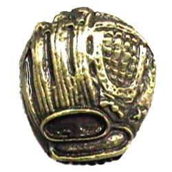 Novelty Hardware Baseball Glove Knob in Antique Brass