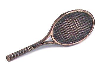 Novelty Hardware Tennis Racquet Knob in Nickel
