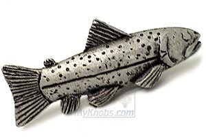 Carpe Diem Fish Large Knob Right in Bronze