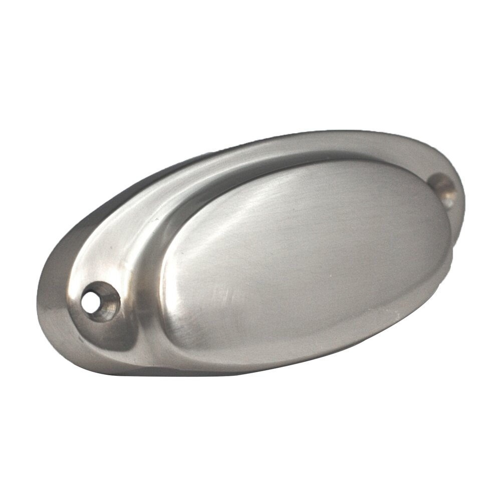 Cal Crystal 3" Mission Round Bin Pull in Satin Nickel