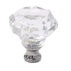 Cal Crystal Octagon Knob in Pewter