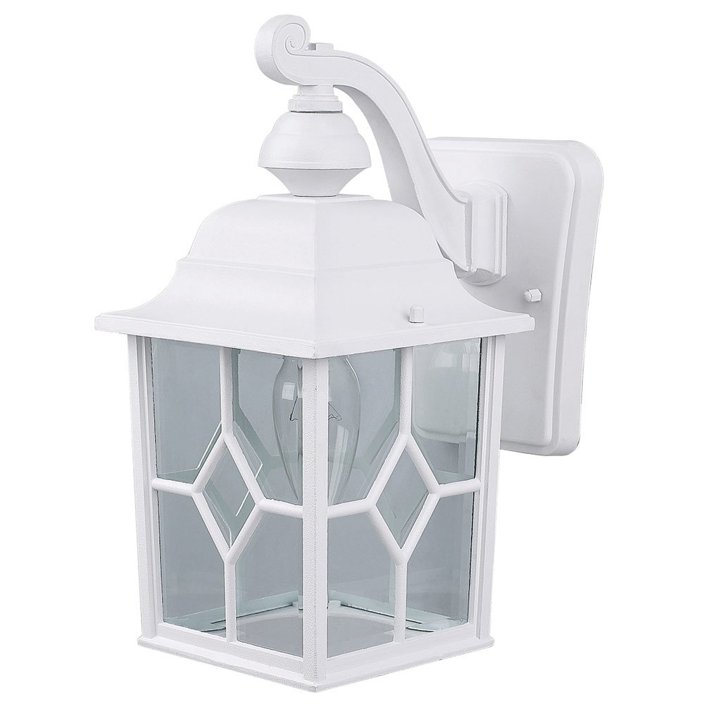 Canarm Lighting Exterior Wall Mounted Light in White with Clear Glass