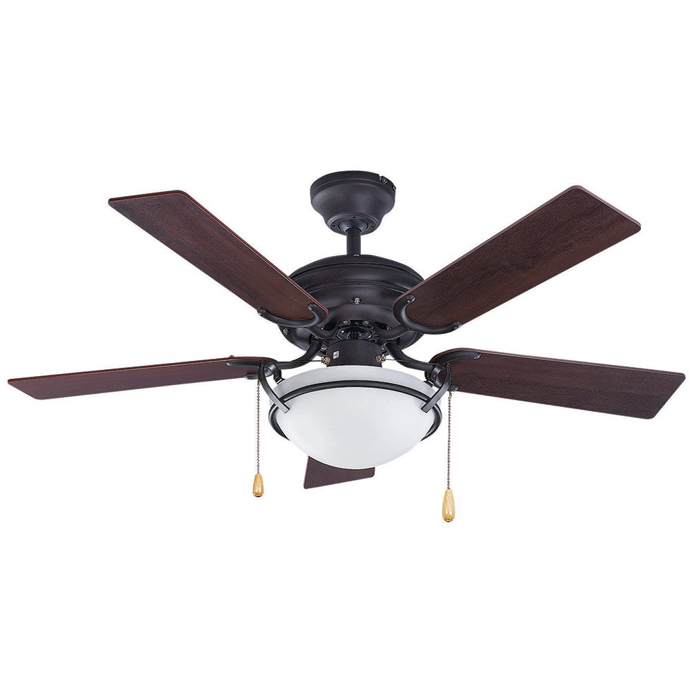 Canarm Lighting 42" Ceiling Fan in Oil Rubbed Bronze with White Opal Glass