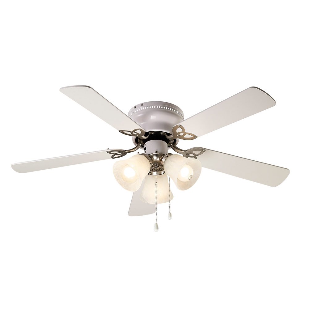 Canarm Lighting 42" Ceiling Fan in Brushed Nickel with White Alabaster