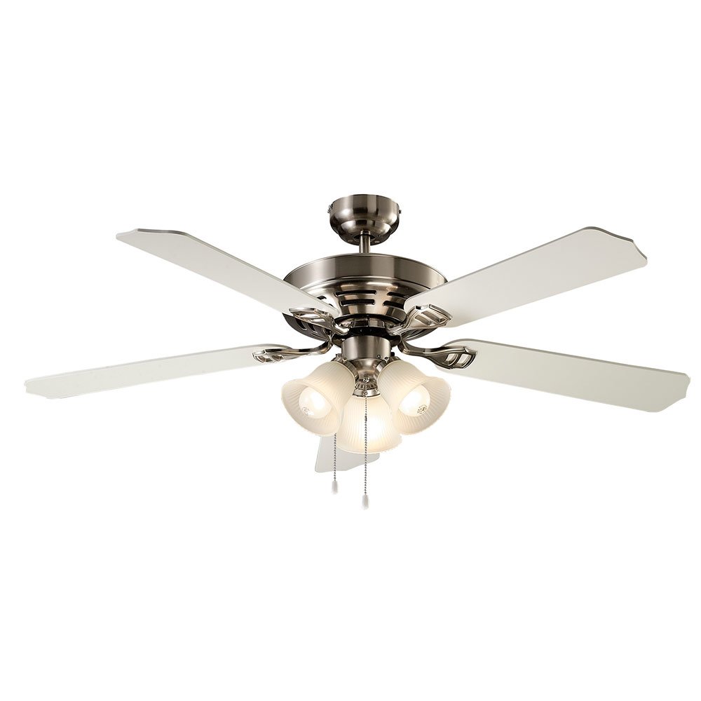 Canarm Lighting 52" Ceiling Fan in Brushed Nickel with White