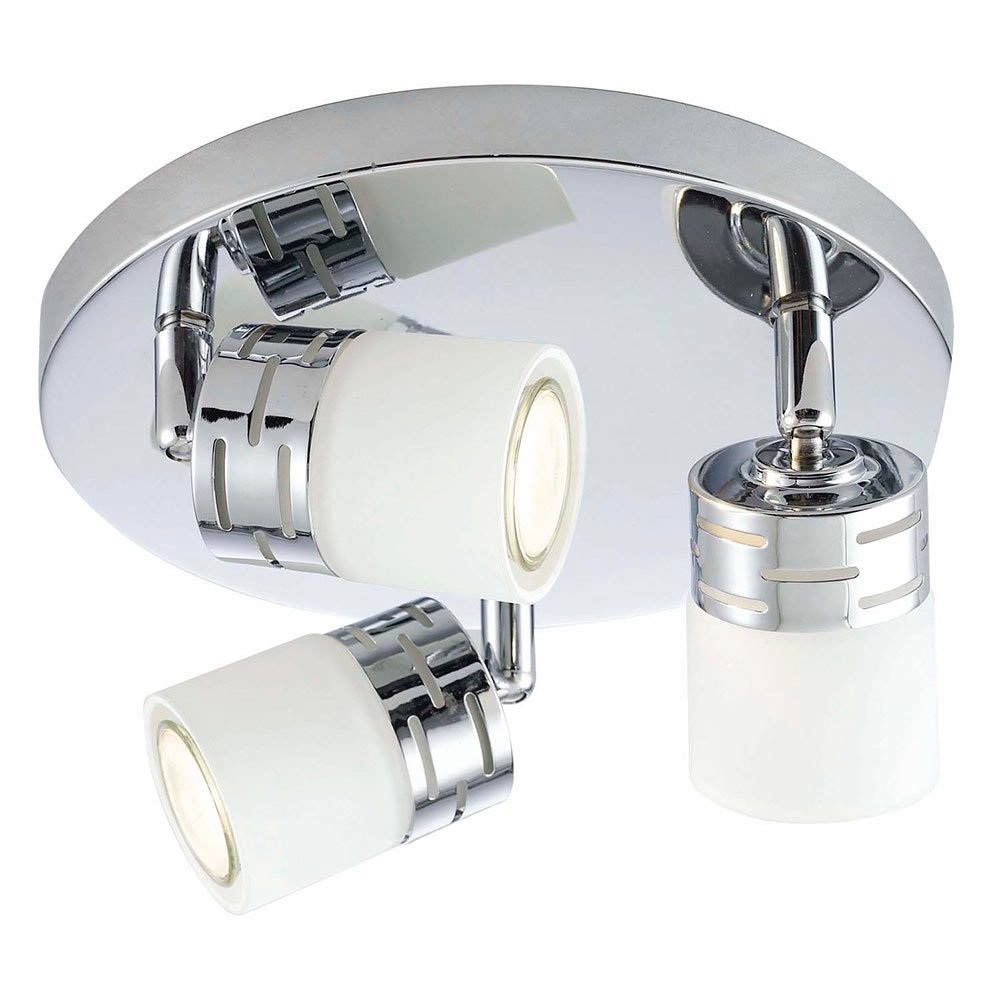 Canarm Lighting 9 3/4" Flush Mount Light / Wall Light in Chrome with White Flat Opal Glass