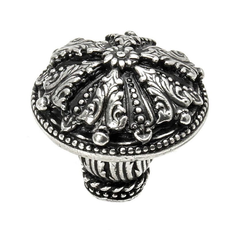 Carpe Diem 1 1/2" Diameter Large Renaissance Style Knob with Feather Scroll Base in Chalice