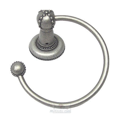 Carpe Diem Towel Ring Left in Antique Brass