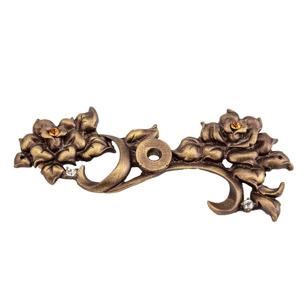 Carpe Diem Rose Escutcheon w/ Swarovski Crystal Accents in Oil Rubbed Bronze with Violet and Peridot Crystal