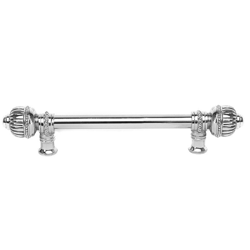 Carpe Diem 12" Centers Pull with Large Finial & 5/8" Smooth Center in Platinum