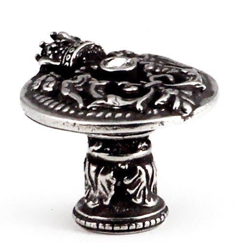 Carpe Diem Shield Knob with Swarovski Elements in Bronze with Crystal