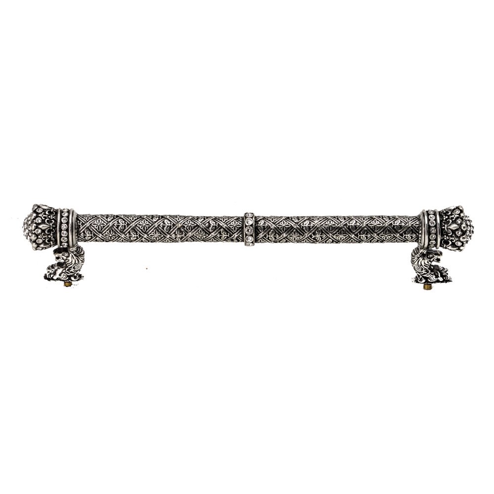 Carpe Diem Queen Elizabeth 9" Centers Pull With Swarovski Crystals in Oil Rubbed Bronze with Vitrail Light