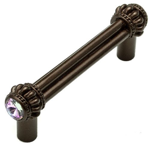 Carpe Diem 3" Centers Double Pull with Swarovski Elements in Oil Rubbed Bronze with Vitral Light
