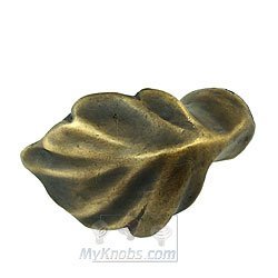 Copia Bronze Leaf Finger Pull in Antique Bronze