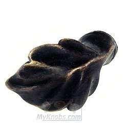 Copia Bronze Leaf Finger Pull in Dark Bronze