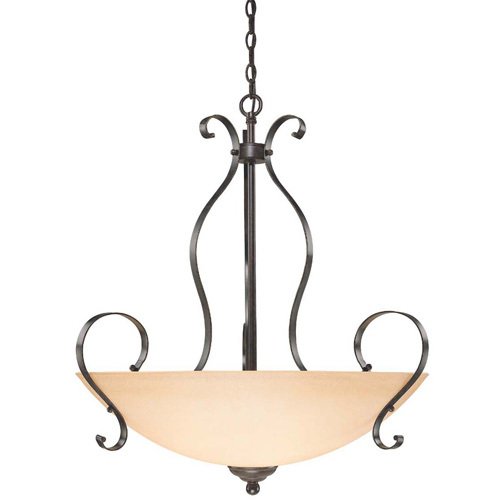 Craftmade 31" Pendant Light in Brownstone with Faux Alabaster Glass