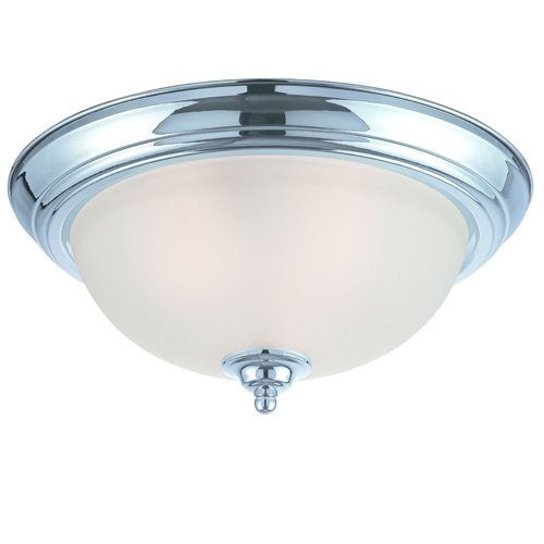 Craftmade 15" Flush Mount Light in Chrome with Painted Glass