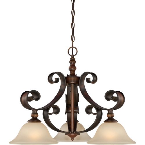 Craftmade 27" Chandelier in Spanish Bronze with Opal Glass