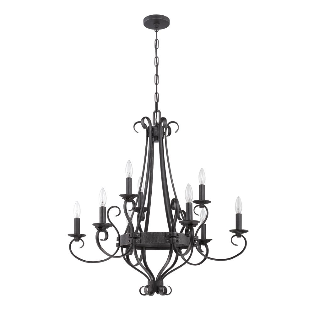Craftmade 9 Light Chandelier in Charcoal