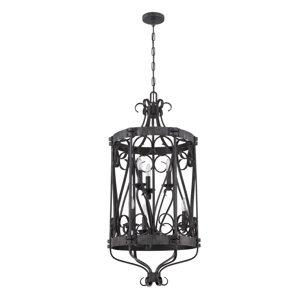 Craftmade 6 Light Foyer Chandelier in Charcoal