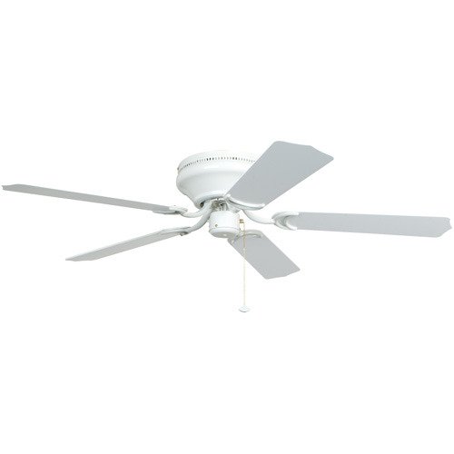 Craftmade 52" Hugger Ceiling Fan in White with White/Washed Oak Blades