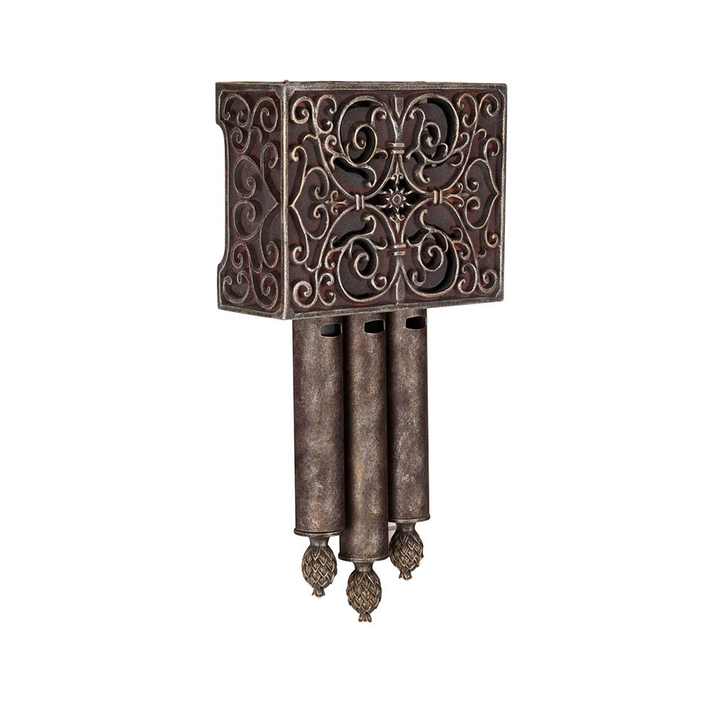 Craftmade Elaborately Carved Scroll Work Design on Cabinet Door Chime in Hand Painted Renaissance Crackle
