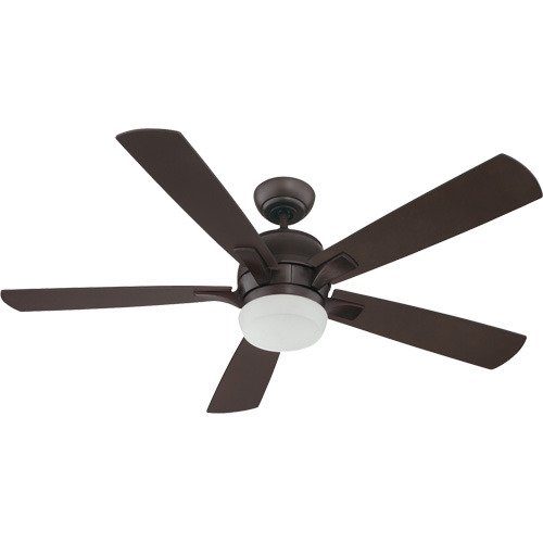 Craftmade 52" Ceiling Fan with Light Kit in Oiled Bronze with Custom Blades
