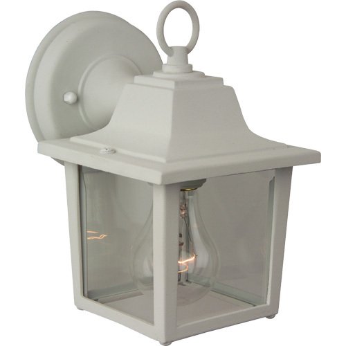 Craftmade 5 1/4" Exterior Wall Light in Matte White with Clear Glass
