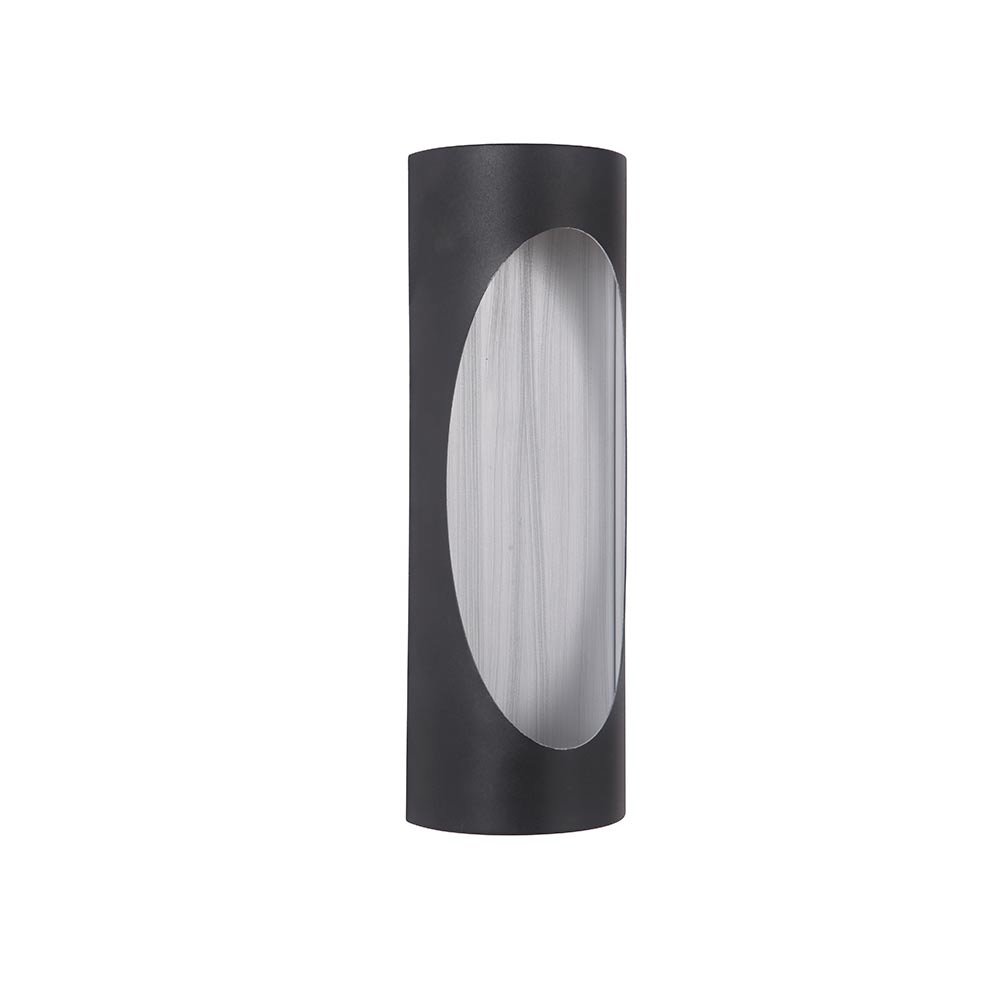 Craftmade 2 Light Medium LED Outdoor Pocket Sconce in Matte Black/Brushed Aluminum