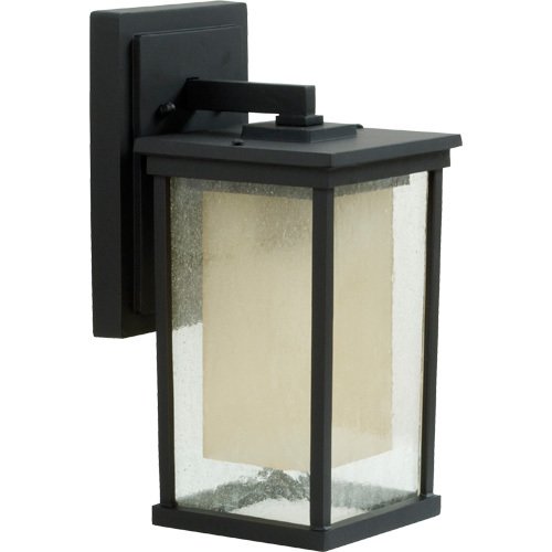 Craftmade 6 1/4" Exterior Wall Light in Oiled Bronze with Clear Seeded Glass (Outer) & Frosted Amber Glass (Inner)