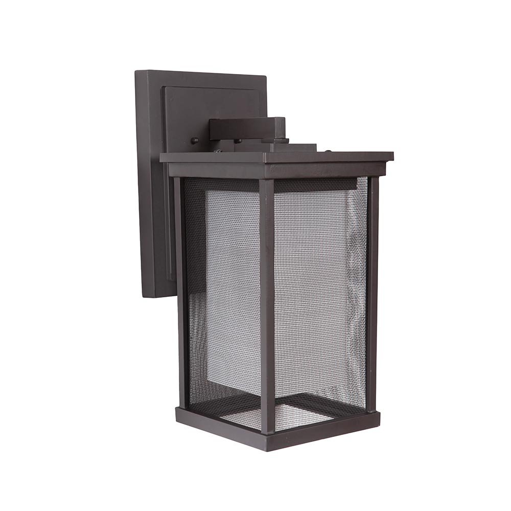 Craftmade 1 Light Large Wall Mount in Oiled Bronze with Mesh (Outer)/White Frosted (Inner) Shade
