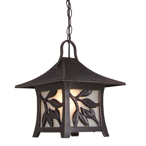 Craftmade 8 7/8" Hanging Exterior Light in Antique Bronze with Frosted Glass