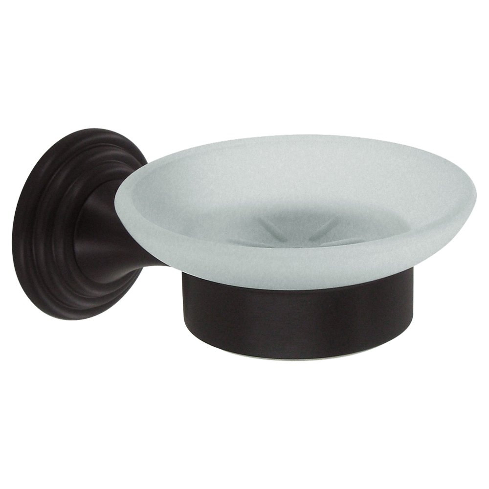 Deltana Classic Soap Dish with Oval Glass in Oil Rubbed Bronze