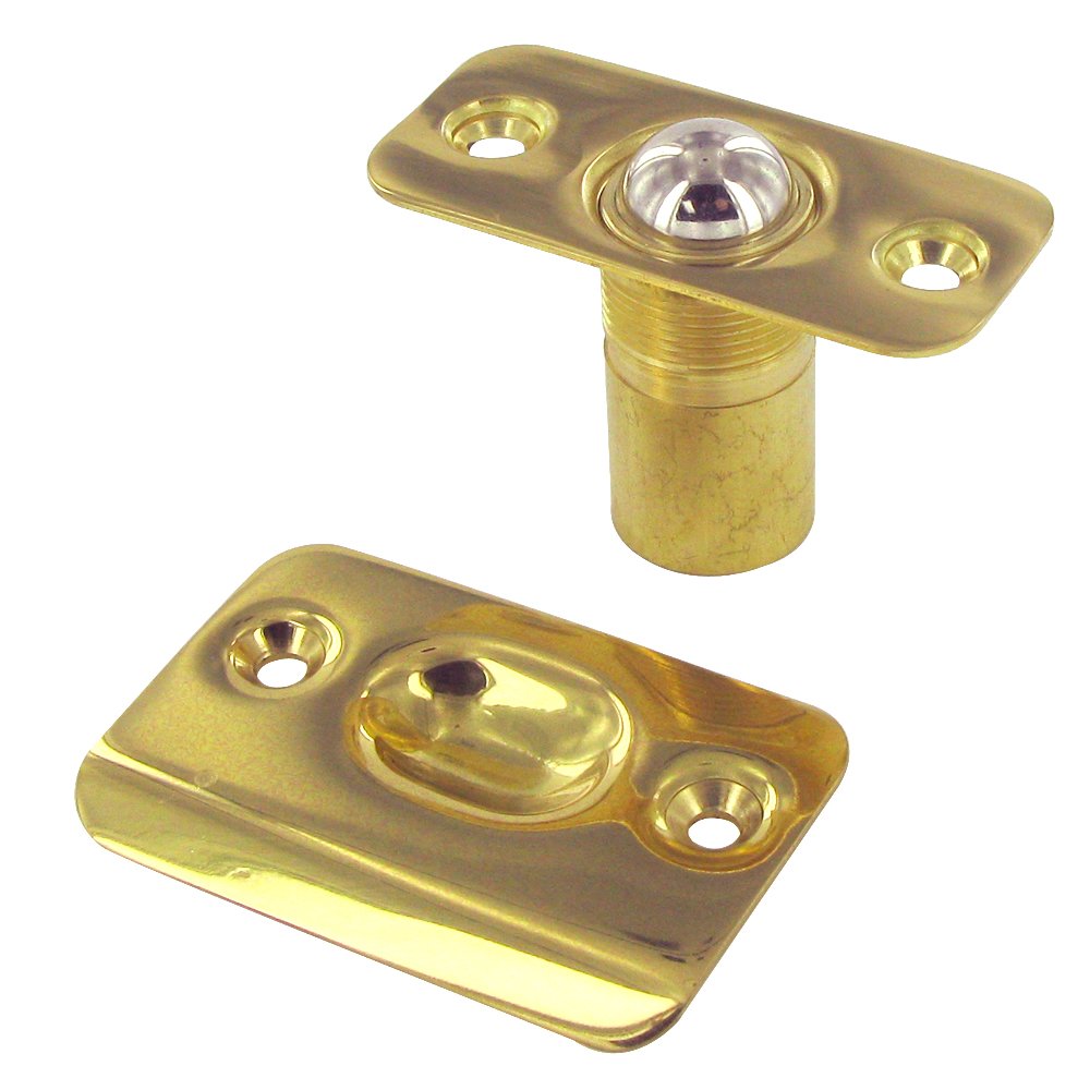 Deltana Solid Brass Ball Catch with Round Corners in PVD Brass