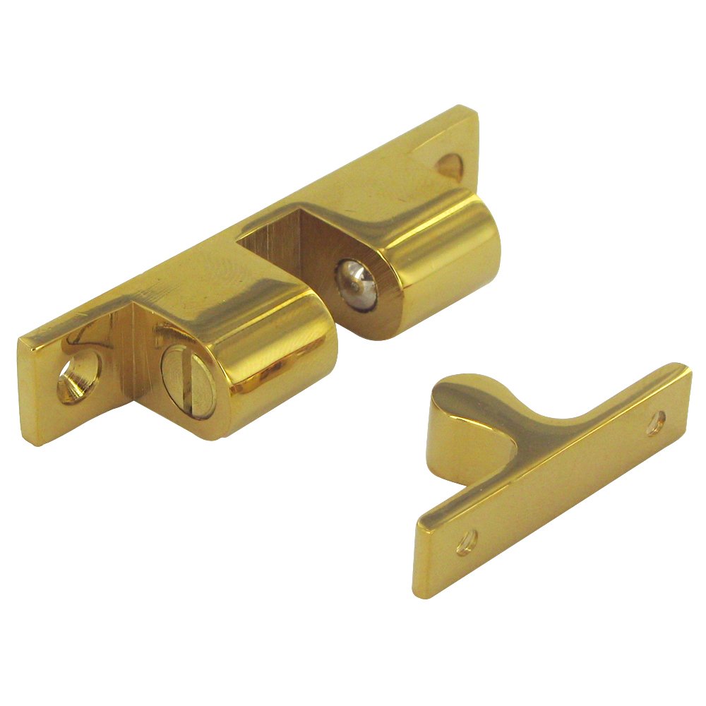 Deltana Solid Brass 2.3" x 0.4" Ball Tension Catch in PVD Brass