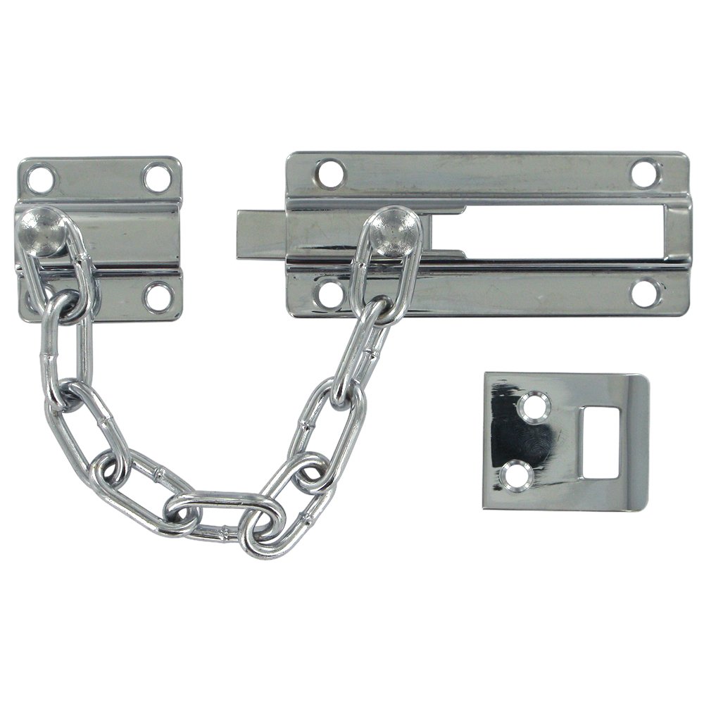 Deltana Solid Brass Security Chain/Doorbolt in Polished Chrome