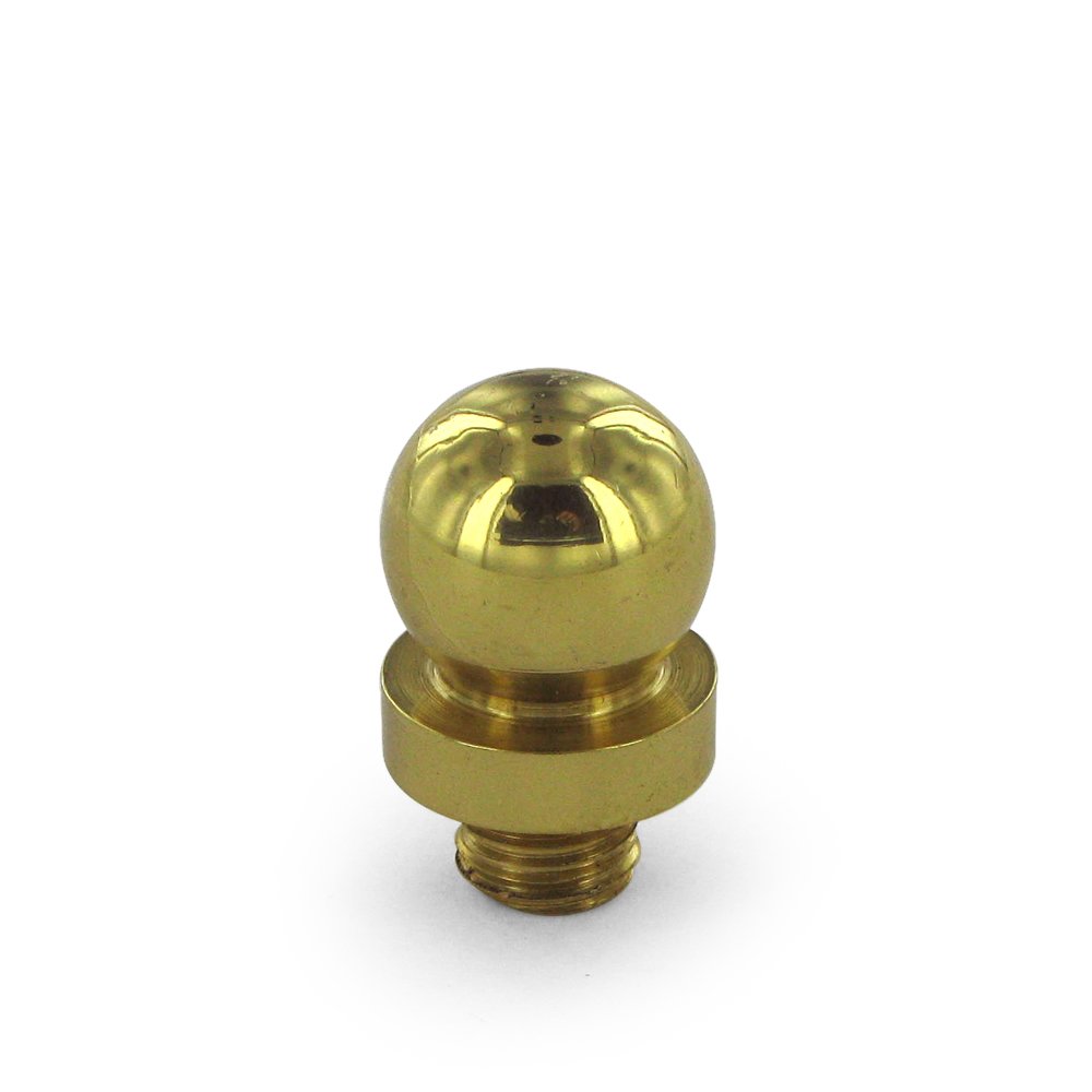 Deltana Solid Brass Ball Tip Door Hinge Finial for 6" x 6" Special Feature Door Hinges (Sold Individually) in Polished Brass