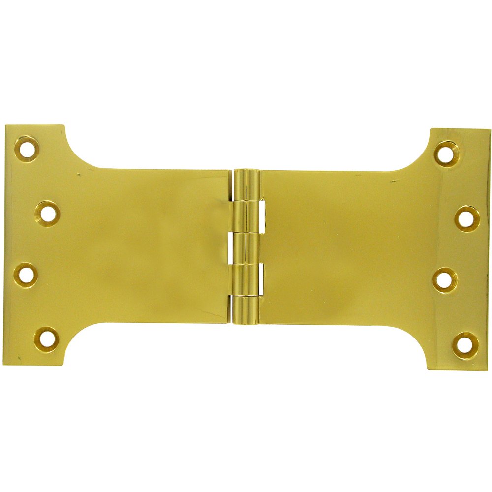 Deltana Solid Brass 4" x 8" Parliament Door Hinge (Sold as a Pair) in PVD Brass