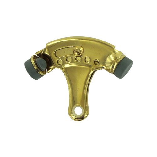 Deltana Solid Brass Hinge Mounted Adjustable Hinge Pin Stop in PVD Brass