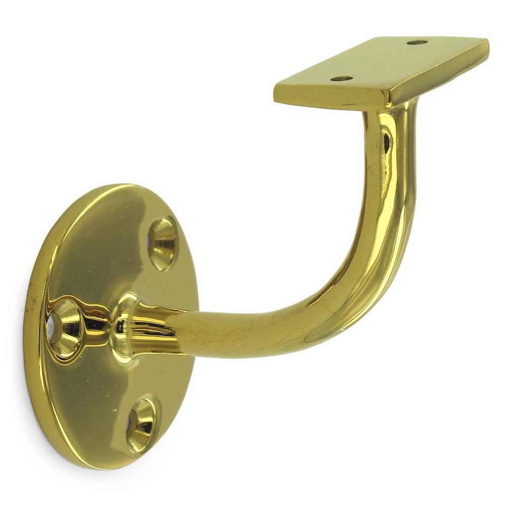 Deltana Solid Brass 3" Projection Light Duty Hand Rail Bracket (Sold Individually) in PVD Brass